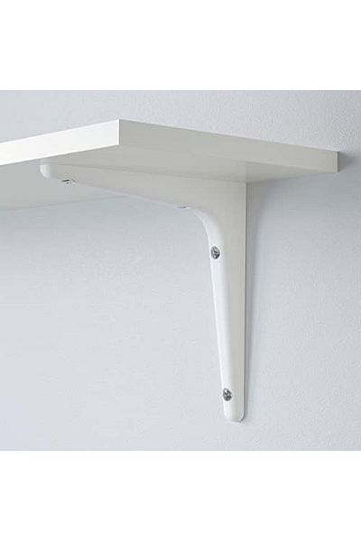 IKEA SIBBHULT Plastic Wall Brackets, White, 18x18 Centimetres - Set of 4