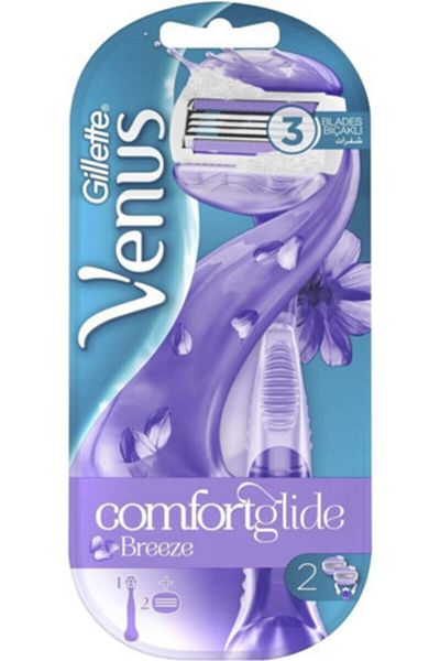 Gillette Venus Comfort Glide Breeze Shaving Blade 1 Machine 2 Spare Head