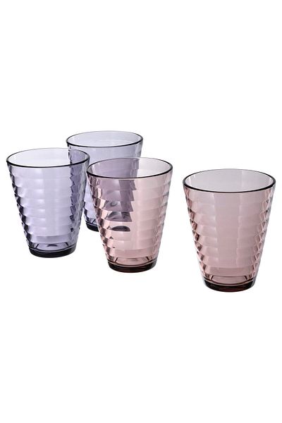 IKEA GLASMAL Tempered Glass Set, 34 cl, Mixed Colours, 4-Pack IKEA (11 cm Tall)