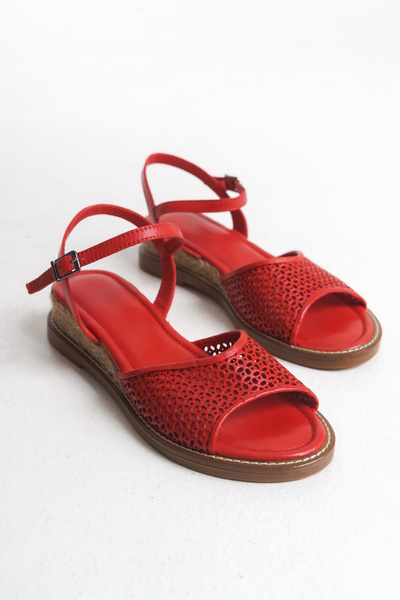 Elile Shoes Hakiki Deri 35 Numaradan 40-41-42-43-44 Numaraya Delikli Sandalet