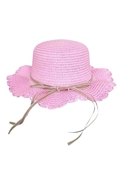 Aware Time Kitti 6-10 Years Old Girl's Straw Fedora Hat with Charm Accessory