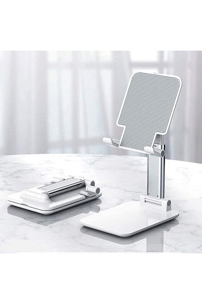 Generic Foldable Mobile Phone Stand, Adjustable Desk Holder for Smartphone & Tablet