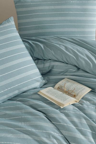 VAROL Set cuvertură de pilota din satin cu dungi (KING SIZE).