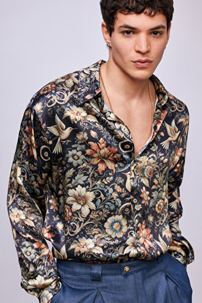 Dear Deer Night Songbird Luxury Gömlek