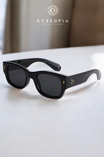 Eyesofia Rens Unisex Black 2025 New Season Sunglasses