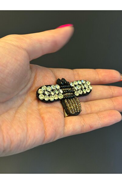 Gönülden Tasarım PERLE KAMEN RADOVANJE LEPTIRA VEZ ŠIVANJE APLIKACIJA 5X3 CM