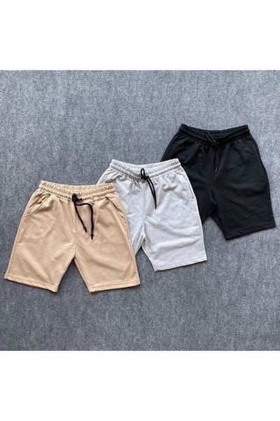 CULTURE BOUTIQUE شورت برمودا قطن ممشط للرجال مكون من 3 قطع للجنسين