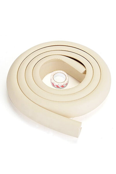 Evokids Extra Thick (6 Meters Edge + 4 Corner Pieces) Cream Rubber Edge Corner Protector