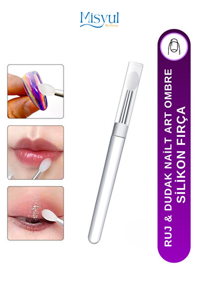 Misyul Silikon Ruj Dudak Fırçası Pürüzsüz Dudak Boyama Aparatı & Tırnak Nail ...