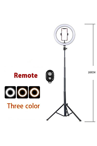 MIBRU Selfie Ring Light with 160cm Tripod Stand & Phone Holder for Video & Ma...