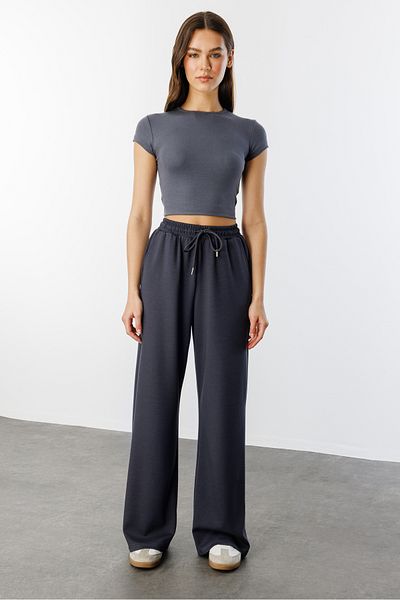 GENIUS STORE بنطال رياضي نسائي واسع الساق موديل MODAL-SWEATPANTS