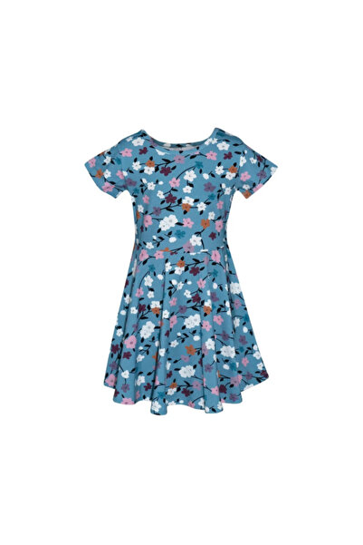 LOVETTI Κοριτσίστικο κοντομάνικο φόρεμα με σχέδιο - Ανοιξιάτικο κλαδί
