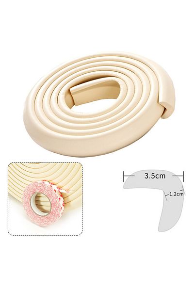 Evokids Thick Rubber Edge Protector (Cream) Baby Kids Table Furniture Edge Protection