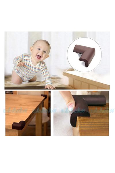 Evokids 4 Luxury Rubber Corner Protector (Brown)