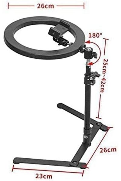 MIBRU Mobile Photography Desktop Stand with Adjustable LED Light for Video & Content Creation