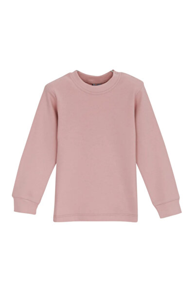 LOVETTI Powder Pink long Sleeve Snap-on Winter T-shirt for Girls