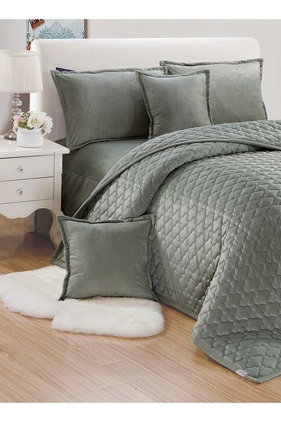 Generic 6 Pieces Floral Comforter Set For All Season King Size 220X240Cm Velvet Bedding Set