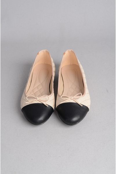 SEÇ KUNDURA Beige and Black SELECT 097 Ballerina Shoes