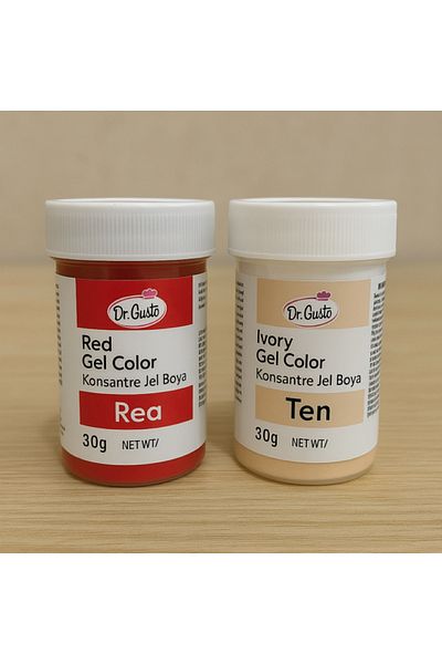 Dr. Gusto Red Skin Gel Food Coloring - Set of 2 30 Gr