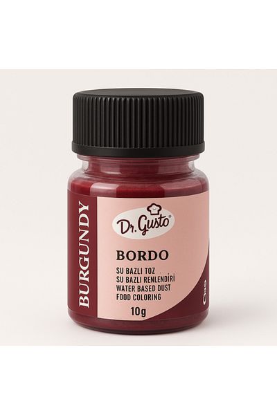 Dr. Gusto Water Based Powder Food Coloring Claret Red 10 Gr