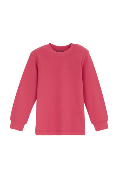 LOVETTI Girl - Pomegranate flower Patterned Snap-on Null Collar Winter Long Sleeve T-shirt