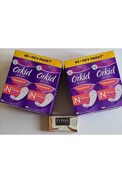 Orkid Deo Fresh Yaprak Pamuksu Ince Günlük Ped 80'li X 2 Paket/evissa Sabun H...