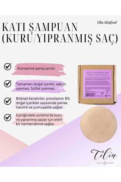 Tilia Skinfood Katı Şampuan (kuru/yıpranmış Saç)
