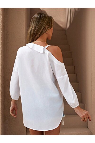 Pozitif Асиметрична сорочка з відкритими плечима