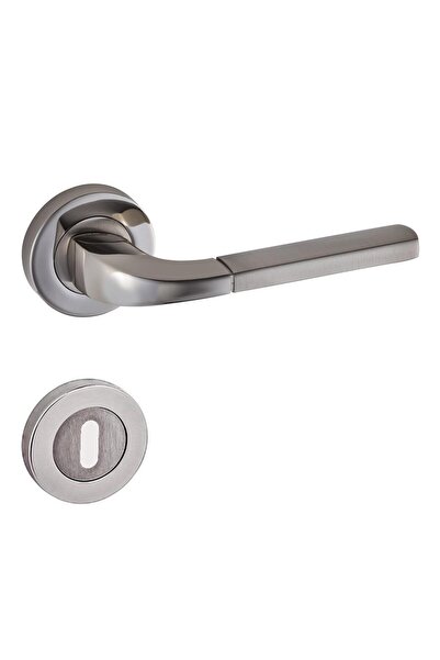 EYMEN YAPI Mâner de ușă cu insignă de lux - cameră nichel satinat