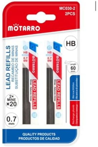 MOTARRO 2xMINEx20 0.7mm Lead Refills Black