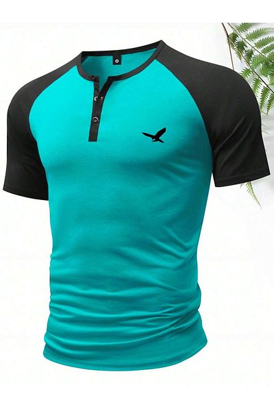 PENTHİLUS Rövid ujjú férfi póló és rövidnadrág, alkalmas alkalmi sportoláshoz, utazáshoz és kempingezéshez