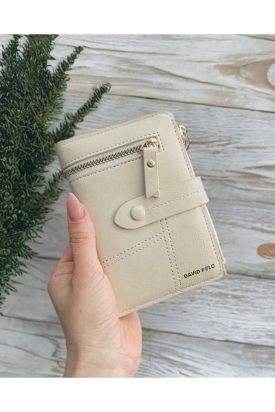 KY Cream Ecru Women's Card Holder a Quality Wallet Medium Size