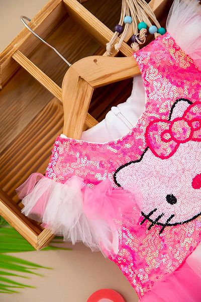 DeKuBaby Paiete Brodate Strat de Tulle Fusta Pufosă Prințesă Fată Copii Rochie de Seară-Parte-Costum de Zi de Naștere