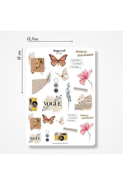 Huggy Craft Vogue Themed Sticker Set - 23 Pieces - A5