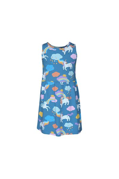 LOVETTI Unicorn Patterned Girl's Sleeveless Dress - Lady