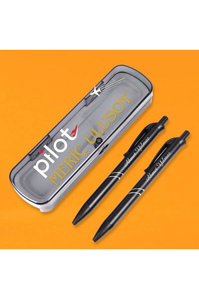 gifttime Special Gift for Pilots Ballpoint and Tip Pencil Set with Design Box