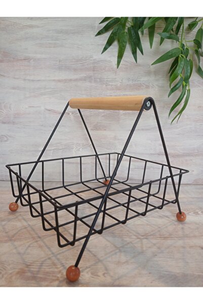 Firuze Hediyelik سلة زخرفية متعددة الأغراض من الحديد المطاوع