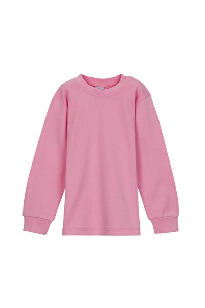 LOVETTI Pink long Sleeve Snap-on Winter T-shirt for Girls