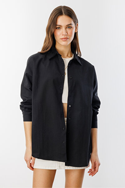 GENIUS STORE Cămașă de bază oversize pentru femei FEMEIE-BASIC-CHEMISE