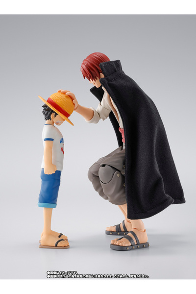 BANDAI One Piece S.H.Figuarts shf anime Shanks and Monkey D. Luffy (Childhood) Action Figure Figür