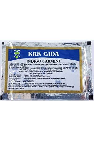 Krk Gıda Renklendirici Mavi (INDIGO CARMİNE)(E132) (KOYU GIDA BOYASI)