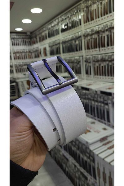 Bosskan 100% Genuine Buffalo Leather Jeans White Belt 4 Years Warranty
