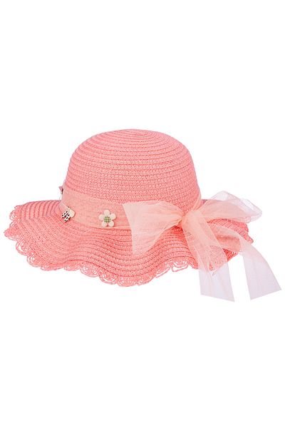 Aware Time Kitti 2-6 Years Old Girl's Straw Accessory Fedora Hat