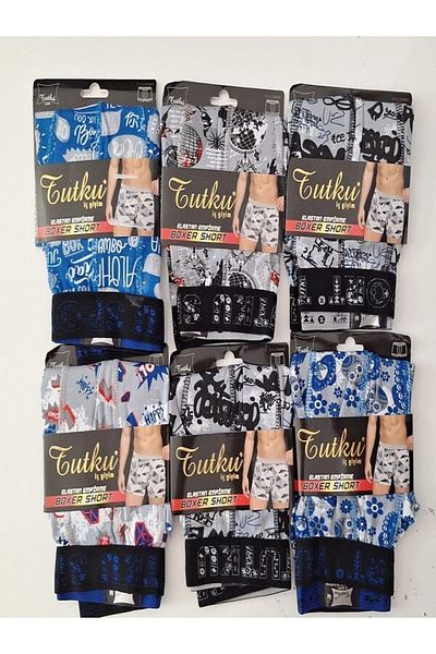 Line Smart Tutku 5-Pack Men's Patterned Lycra Cotton Boxers