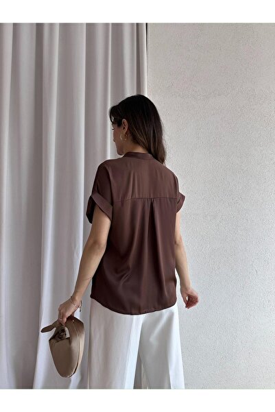 Mooi Butik Πουκάμισο CELLA 2093 - Πικρό καφέ