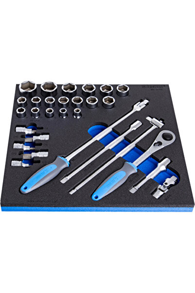 dorf 1/2 Lokma Seti Metal 6 Köşe Cırcır Kolu Metal Çantalı