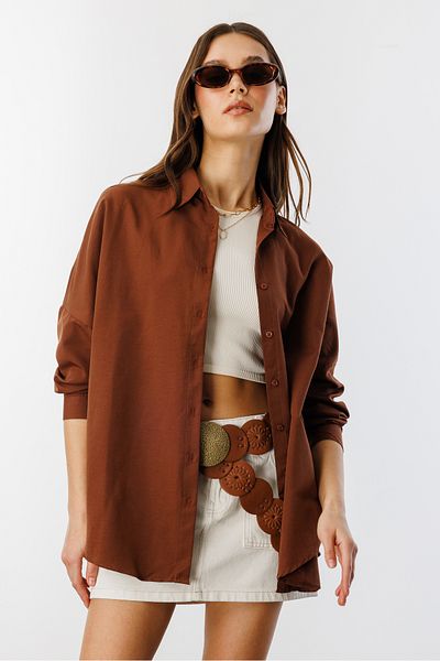GENIUS STORE قميص نسائي أساسي كبير الحجم WOMEN-BASIC-SHIRT