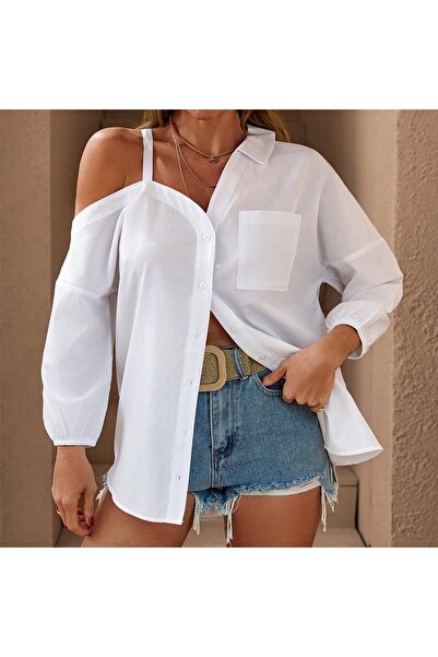 Pozitif Асиметрична сорочка з відкритими плечима