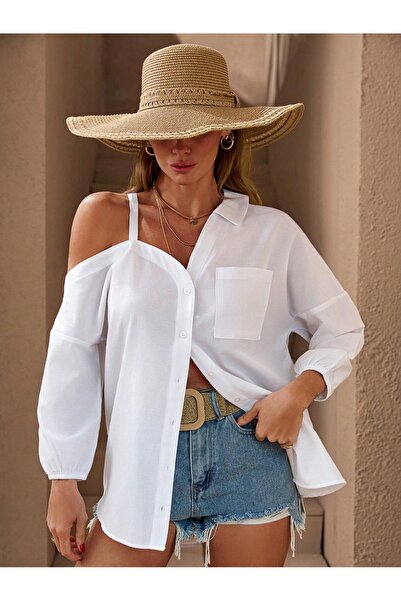 Pozitif Асиметрична сорочка з відкритими плечима