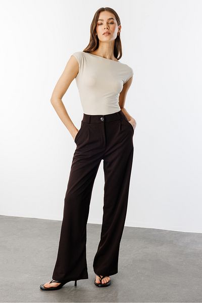 GENIUS STORE بنطلون بالازو نسائي مقاس كبير PANTS-001